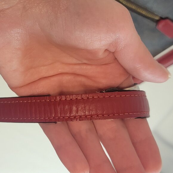 COACH | Womens Signature Canvas Tote - Brown/Red - Picture 6 of 7